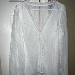 SHEIN White Lace Top